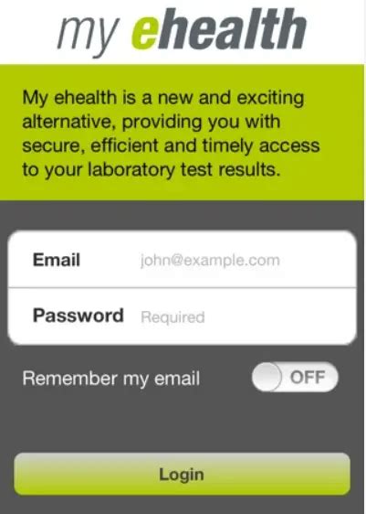 my ehealth account log in